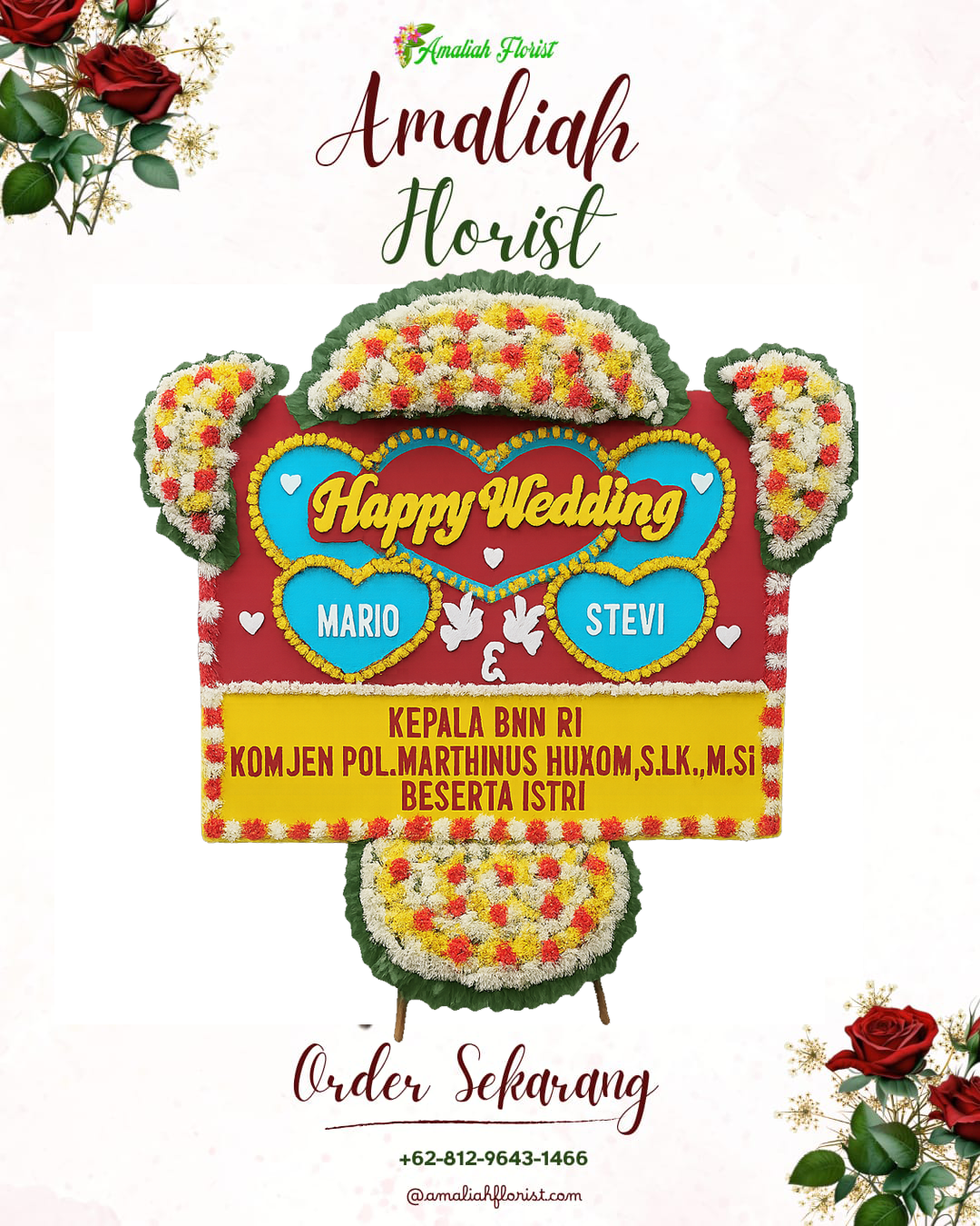 Papan Bunga Pernikahan Mojowarno